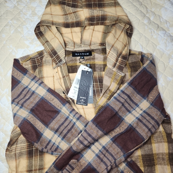 Hooded Flannel button upv - Picture 4 of 4